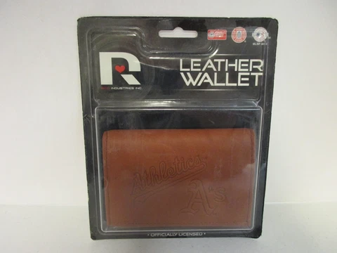 Oakland A's Athletics MLB Baseball Printed billfold LEATHER Wallet RICO NEW Cover