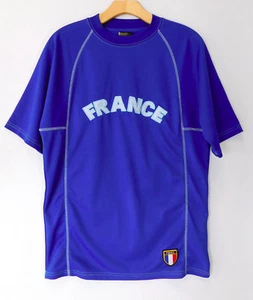 FRANKREICH Team Fußball TRIKOT Logo Wappen bestickt Spruch SHIRT HERREN XL RAR - Bild 1 von 10