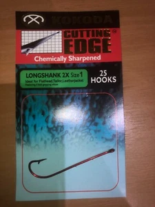 FISHING HOOKS KOKODA LONG SHANK BAITHOLDER RED - Picture 1 of 2