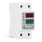 Adjustable Dual Display Din Rail Protector for Over Voltage and Under Voltage