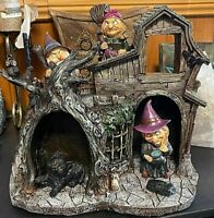 WITCH HOUSE PROTECTION DIORAMA+ Witch Family, Black Cat Familiar The Power of 3