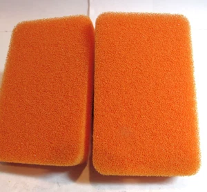 2 esponjas exfoliantes de silicona reutilizables de malla fina para limpieza cocina, baño-naranja - Imagen 1 de 1