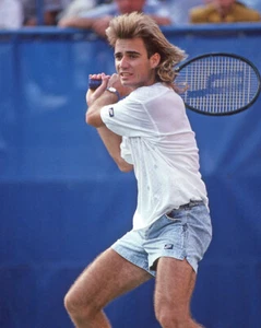 1988 Tennis Pro ANDRE AGASSI Glossy 8x10 Photo Print Poster - Picture 1 of 1