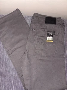 Buffalo David Bitton Jeans Mens 32x32 Grey Denim Slim Straight Stretch New - Picture 1 of 4