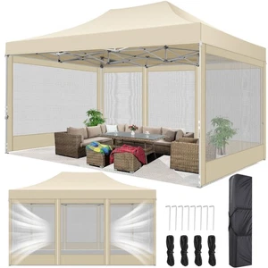 Pop up Canopy 10x10/10x30 Heavy Duty Instant Screen Tent with Mosquito Netting - Picture 1 of 224