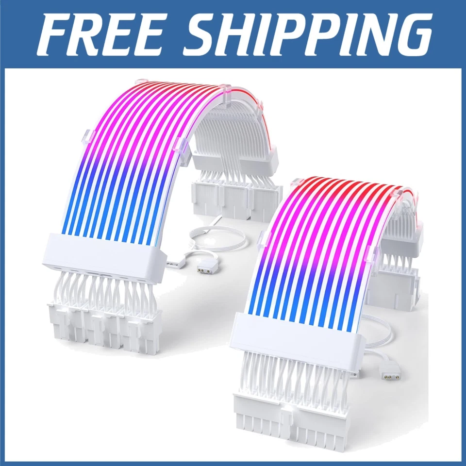 RGB PSU Cable Extension Kit with Soft LED Stripes - Image 1 of 2