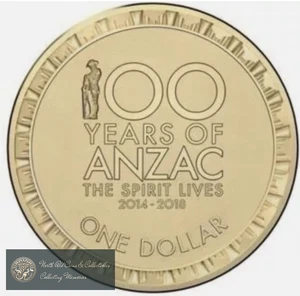 Anzac 2014 coin ~ Choice UNC ~ 2014-2018 100 years of Anzac ~ in CAPSULE - Picture 1 of 9