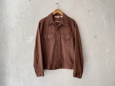 CHAQUETA DE CAMIONERO LEVIS marrón sarga de algodón cepillado tipo 3 años 70 de colección 44 M/L 70505 Foto 1 de 4
