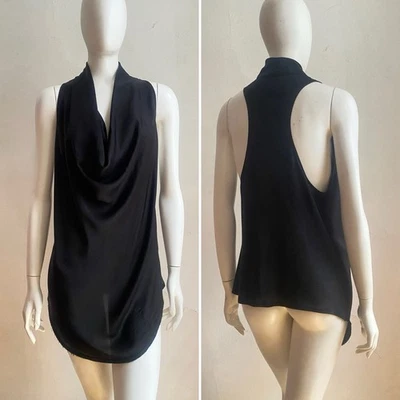 Helmut Lang New York Womens Size Med Black Cowl Neck Pullover Tank Top - Image 1 of 4
