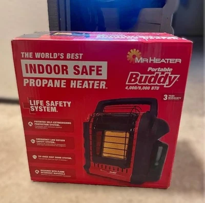 Calentador portátil de propano Mr. Heater F232000 MH9BX 9000 BTU - negro + rojo Foto 1 de 4