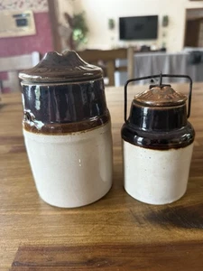 Vintage/Antique 1901 Stoneware Weir #3 Jar, Fruit Crock With Marked Lid - Picture 1 of 6