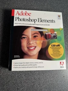 Adobe Photoshop Elements 1.0 CD Box Photo Software Digital Imaging - Picture 1 of 12