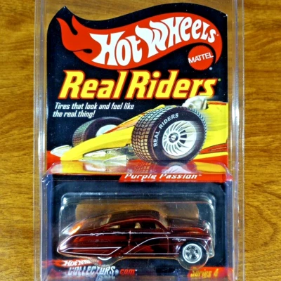 Hot Wheels RLC Purple Passion 5771/11000 Red Real Riders Serie 4 Whitewall 2005 Foto 1 de 3