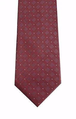 DKNY pink geometric tie Pindot Square silk new  - Image 1 of 4