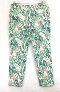 Old Navy / Pixie Island Tropical Floral Tapered Ankle Pants Jeans / Size 12 Reg - Picture 1 of 10