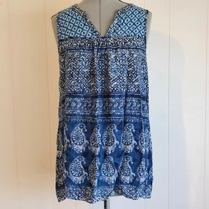 Crossroads Women's Size 10 Blue Short Sleeve Knee Length Dress Y26 - Picture 1 of 7