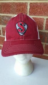 NASHVILLE SOUNDS MiLB Maroon Mesh Back Stretch Fit S/M Retro Brand Hat Cap USA - Picture 1 of 7