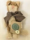 Boyds Plush Catherine Q. Fuzzberg 8" Kitty Cat 5303-08 + Bow 8" 20th Anniversary