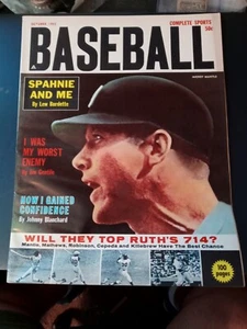 October 1962 Complete Sports Baseball Magazine(Mantle Cover) nr mt (see scan) - Picture 1 of 2