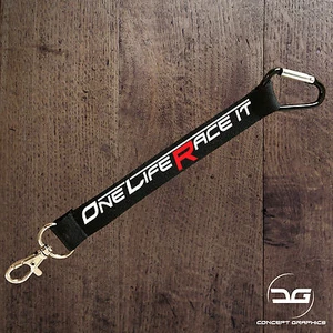 One Life Race It Funny Mini Lanyard Keyring JDM, Jap, DUB, Euro, Drift Keychain - Picture 1 of 2