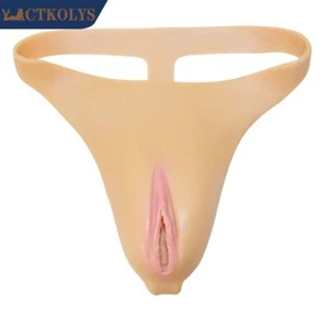 Bragas travesti vagina falsa realista CTKOLYS espalda en T punta camel tanga GAFF - Imagen 1 de 11