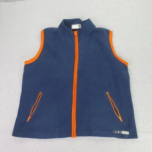 Vintage Op Sport Fleece Vest Mens XL Blue Orange Full Zip Polyester Taiwan * - Picture 1 of 11