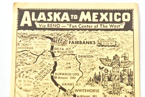 1961 Alaska to Mexico Strip Map -Smokey Bear-Gerald A. Eddy-Reno NV-Harolds Club - Picture 1 of 10