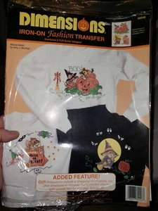 '92 Dimensiones Bruja Vintage Halloween Hierro En Transferencias Ratón Lobo Puntera L (3) - Imagen 1 de 3