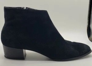California Magdesians Womens Ankle Boots Black Suede Leather Size 10 Made in USA - Picture 1 of 10