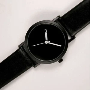 Minimalist Modern Steel Wrist Watch with a Cut-Out for Hour Display - Picture 1 of 8
