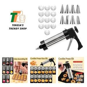 Cookie Press Gun Kit, Stainless Steel Spritz Cookie Press Set for Baking Icin... - Picture 1 of 7
