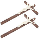  2 Pcs Cross Ornament Catholic Cross. Wooden Carved Shaped Adornment Front Door