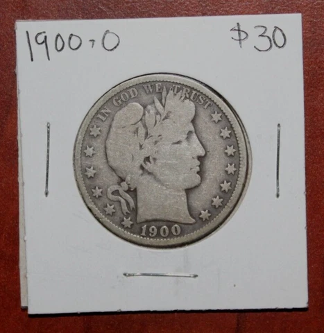 1900-O Barber Silver Half Dollar Coin       [063GCM] Cover