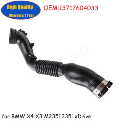13717604033 New Air Intake Duct Hose Pipe for BMW X4 X3 M235i 335i xDrive - Imagem 1 de 4