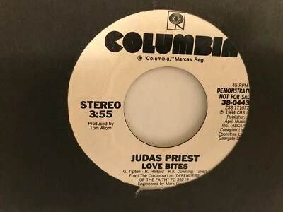JUDAS  PRIEST        7"  45  VINYL ,   LOVE  BITES      ( DEMO ) Foto 1 de 2