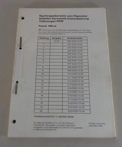 Manual de Taller VW Passat B4 Incl. Variante Carrocería Reparación Partes 1994 - Imagen 1 de 2