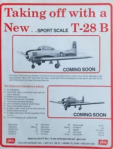 T-28 B RC Plane Vintage Print Ad by PICA Ephemera Wall Decor Sportscale - Picture 1 of 1