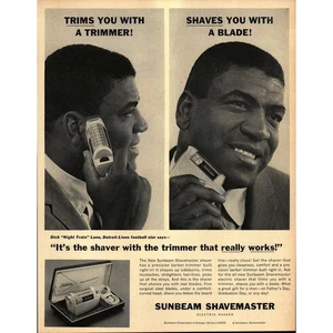 Vintage Sunbeam Razor Dick Night Train Lane Lions NFL Football Ad 9.5x13" V1-1 - Picture 1 of 2