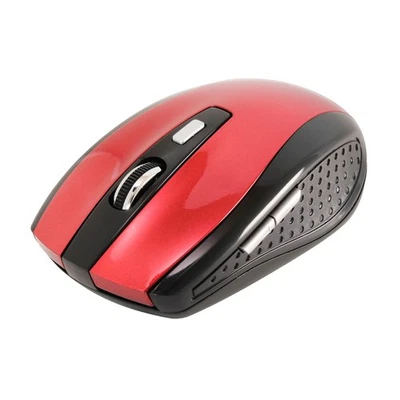 Wireless Mouse 2.4G Cordless Optical Adjustable DPI for Laptop Computer, Red - Image 1 of 4
