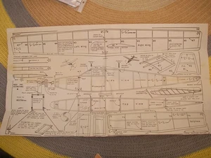 Keil Kraft Kit Pläne des Playboy ein Vintage Anfänger Dauer Modell von 20" Flügeln - Bild 1 von 2