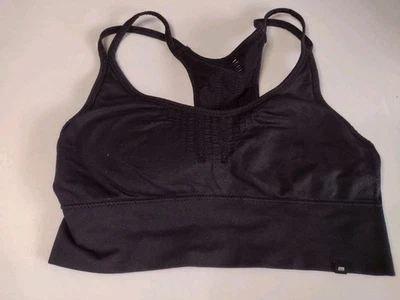 Marika Sports Bra Small Black Cut Out Wireless Racerback Active Yoga Running B3 - Image 1 of 3