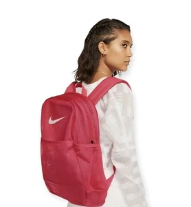 Nike Brasilia Mesh Training Backpack (26L) School Bag Rush Pink NEW BA6050-666 - Picture 1 of 5