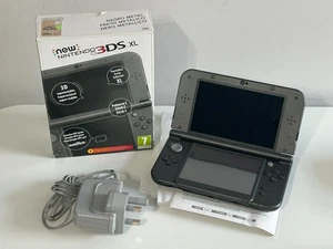 'New' Nintendo 3DS XL Console Metallic Black Boxed + Charger Top IPS screen - Picture 1 of 11