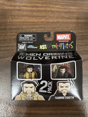 MINIMATES X-MEN 原装 LOGAN (WOLVERINE) & SABRETOOTH MARVEL H11 #3 — 第 1/2 张图片