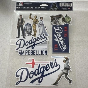 MLB Los Angeles Dodgers Star Wars Decals Set of 3 - Unused Stickers - Picture 1 of 2