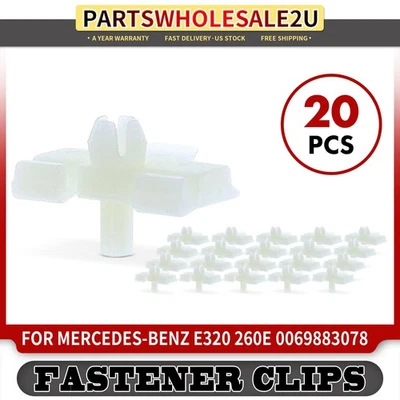 Retenedor de clips de moldeo de repisa inferior de nailon de 20x 6,8 mm para Mercedes-Benz 260E 300E Foto 1 de 4