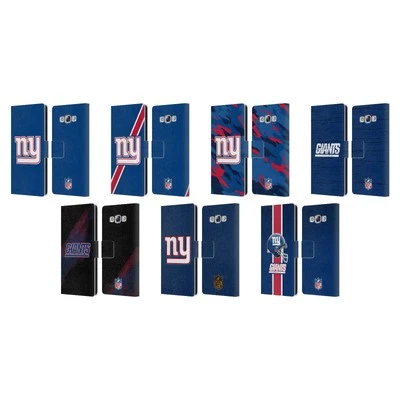 OFFICIAL NFL NEW YORK GIANTS LOGO LEATHER BOOK WALLET CASE FOR SAMSUNG PHONES 3 - Image 1 of 4