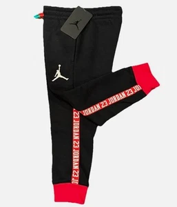 Nike Air Jordan Fleece JDB Grail Jogger Sweatpants 85B038 Boys Size 4 Black - Picture 1 of 5