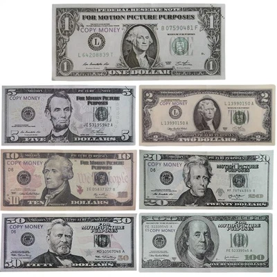 100pcs Dollar Bill Banknote & Money Spray Banknotes Fake Dollars Prop For Party