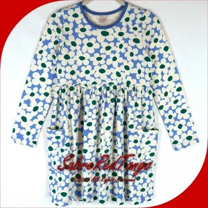 NUEVO CON ETIQUETAS VESTIDO HANNA DIFFERENTSON MANGA LARGA PATIO BOLSILLO MINI AZUL MARGARITA 140 10 - Imagen 1 de 4